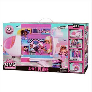 LOL Surprise OMG Plane 4-in-1 Playset with 50 Surprises